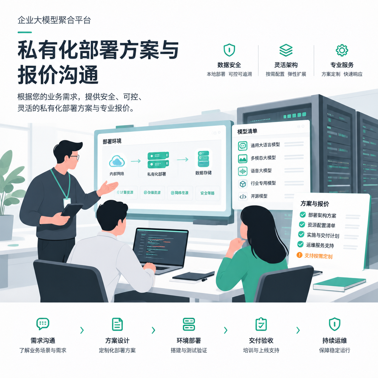 私有化部署方案与报价沟通，部署方需要先确认哪些信息？