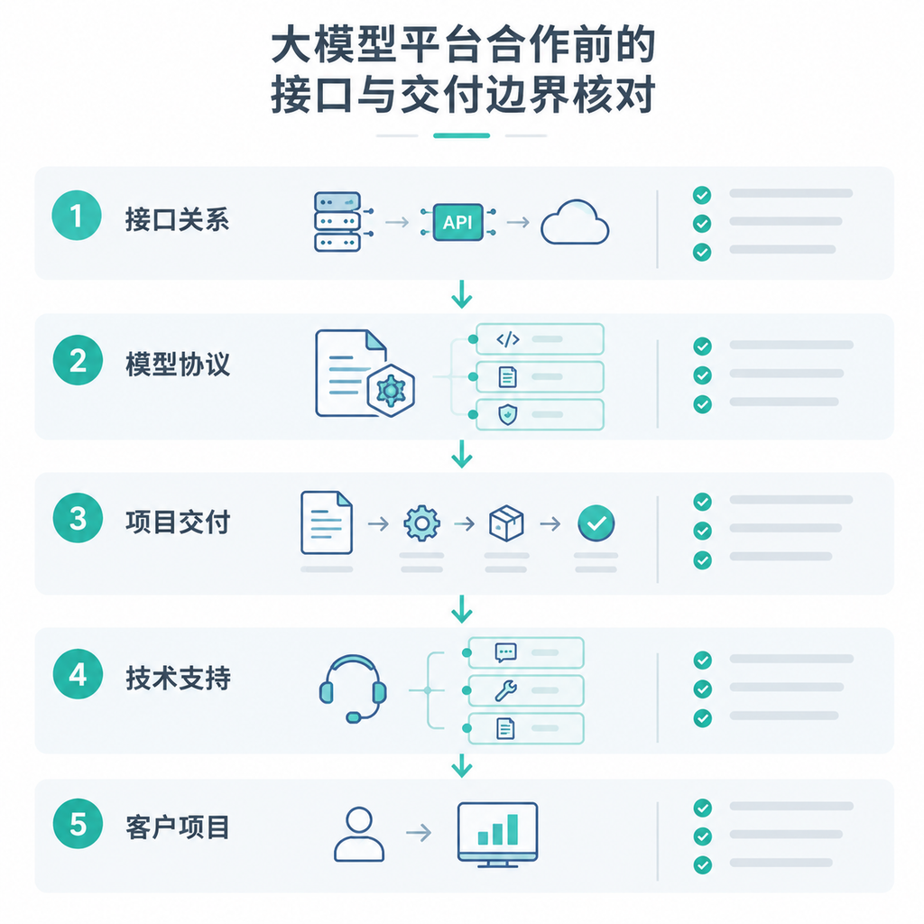 正文配图：大模型平台合作前，如何确认上游接口与交付边界