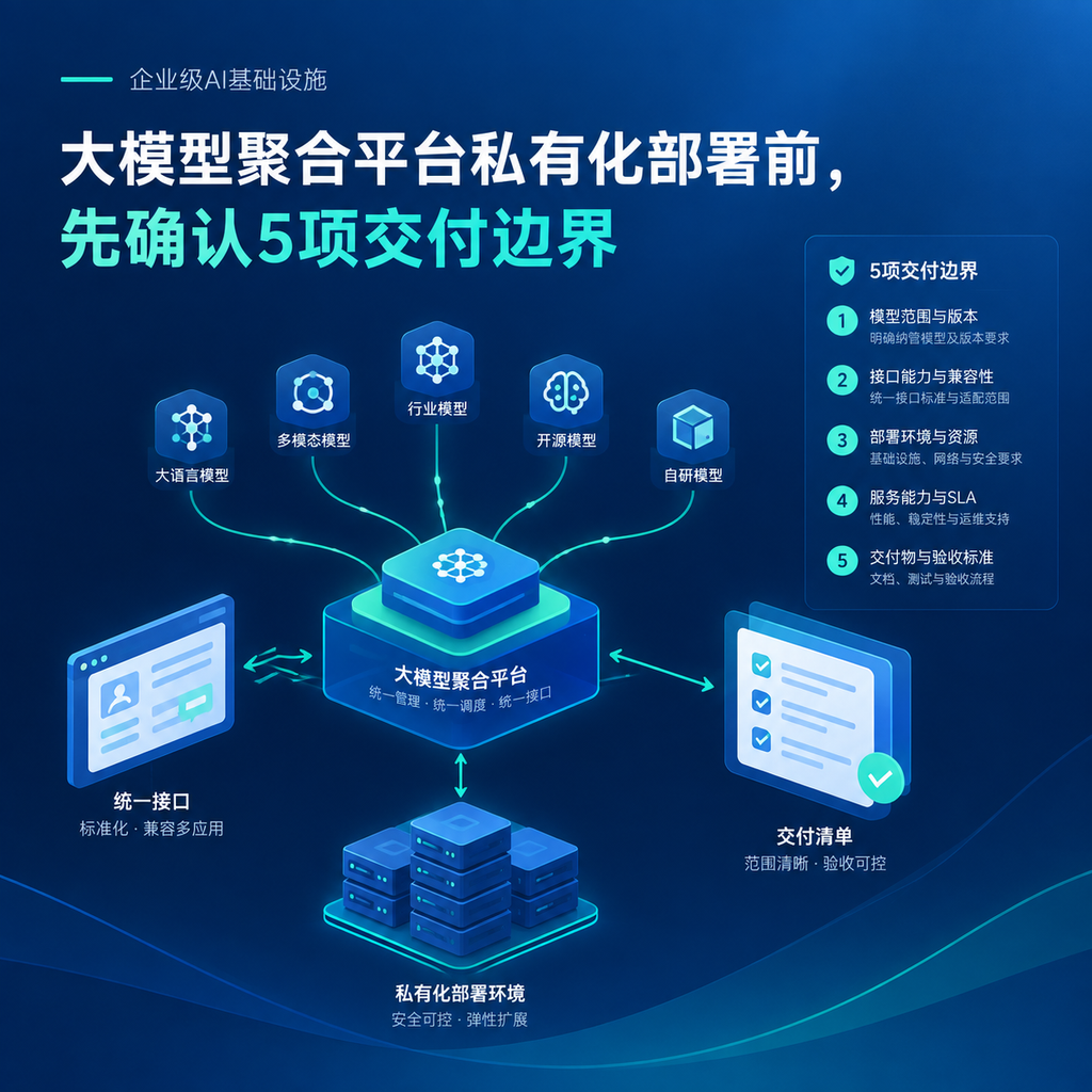 大模型聚合平台私有化部署前，先确认这5项交付边界