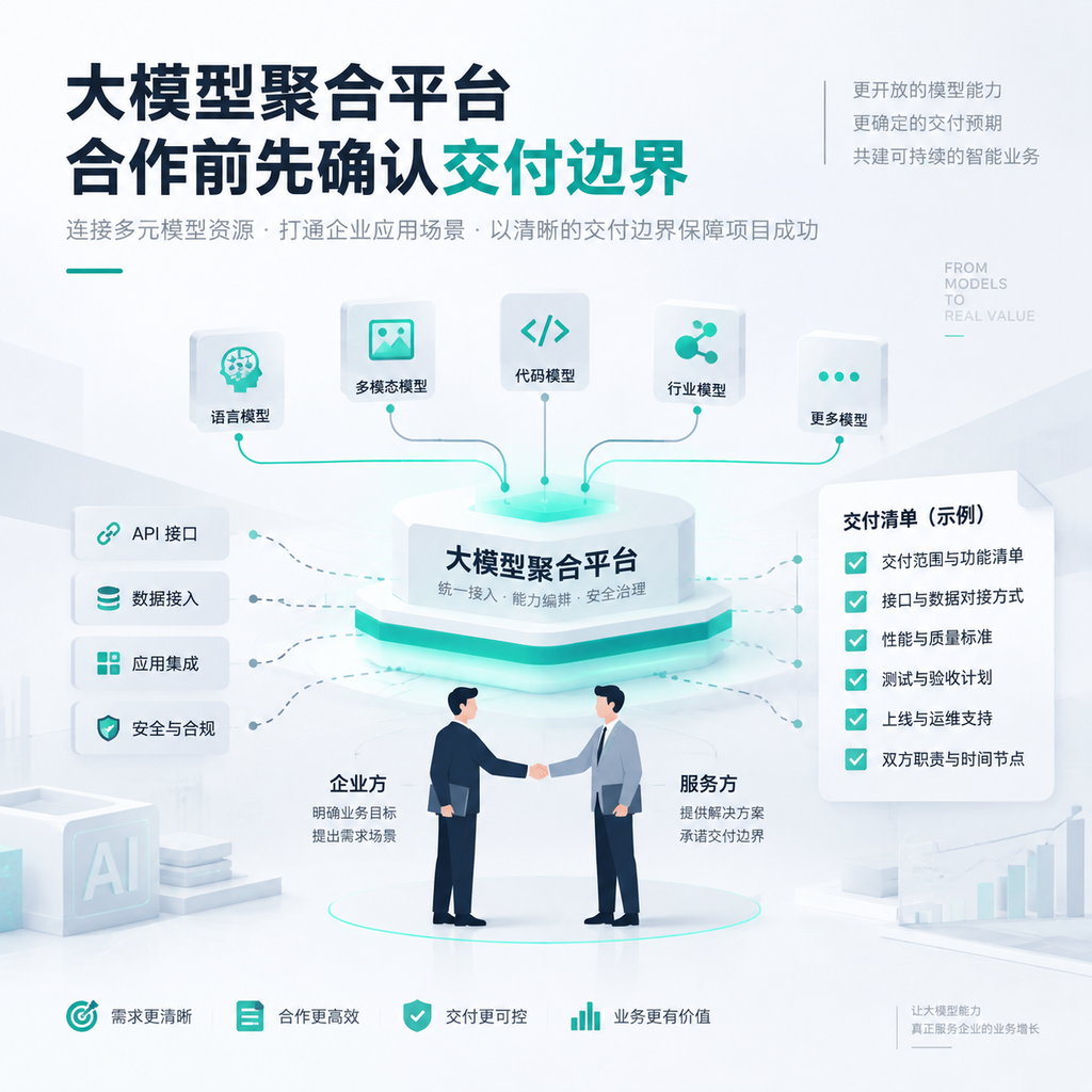 合作方搭建大模型聚合平台前，要确认哪些交付边界？