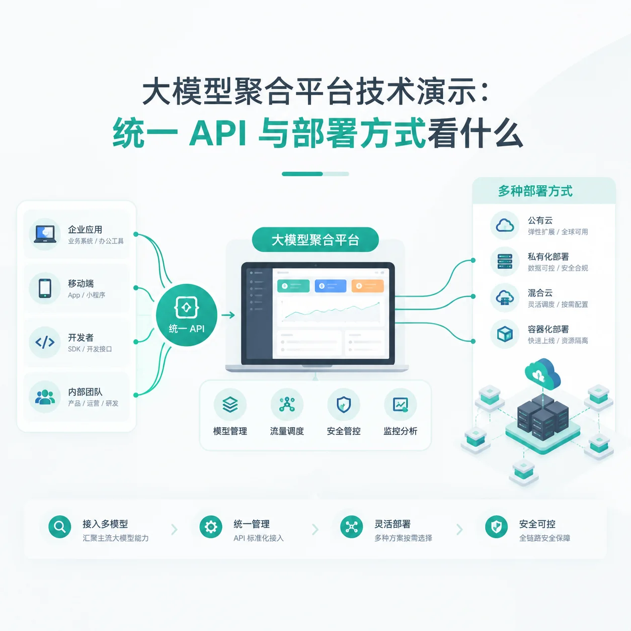 大模型聚合平台技术演示
统一 API 与部署方式看什么