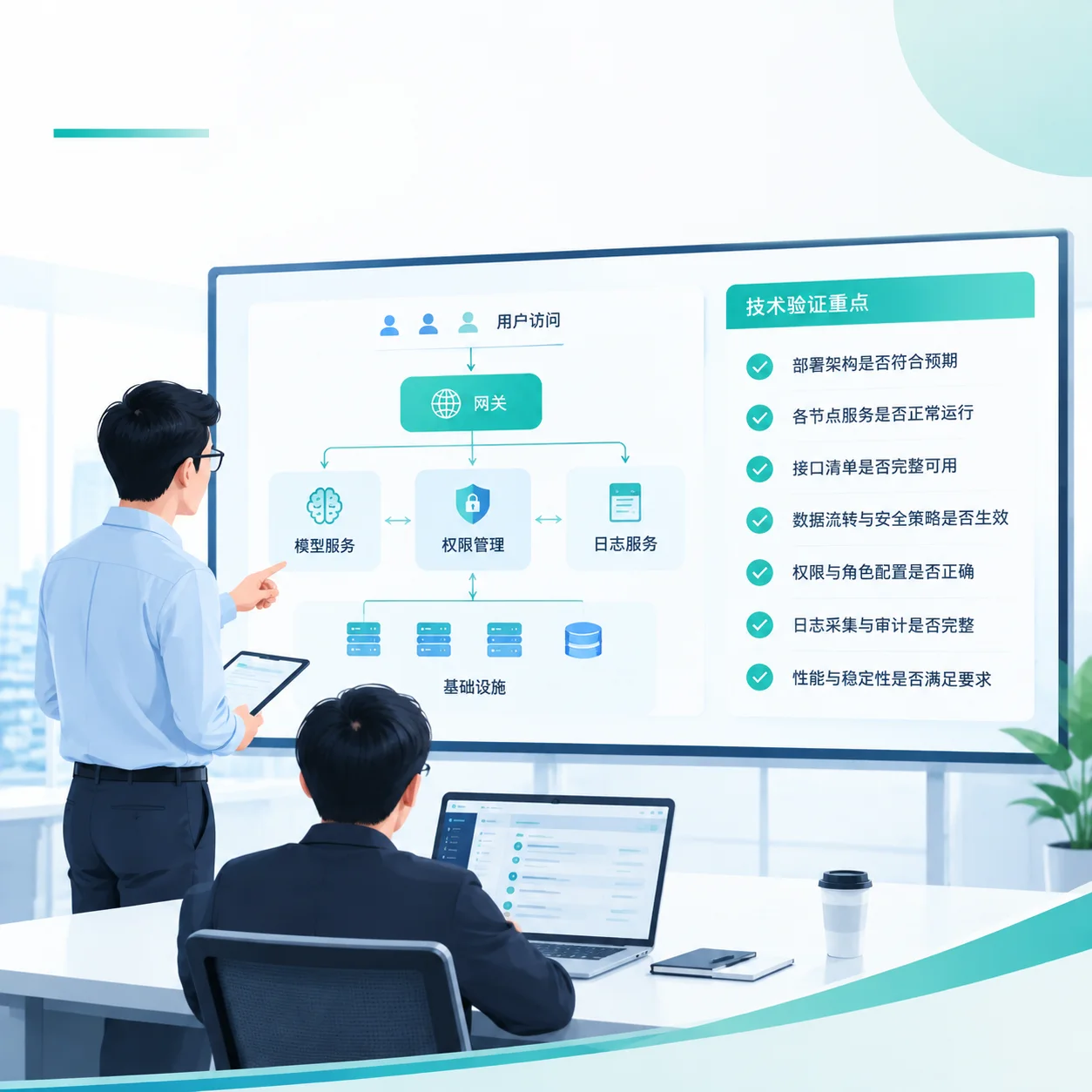 私有化部署演示\n部署方重点核对的 6 类问题